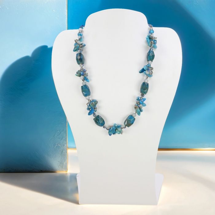 Natural Apatite Mix Statement Necklace