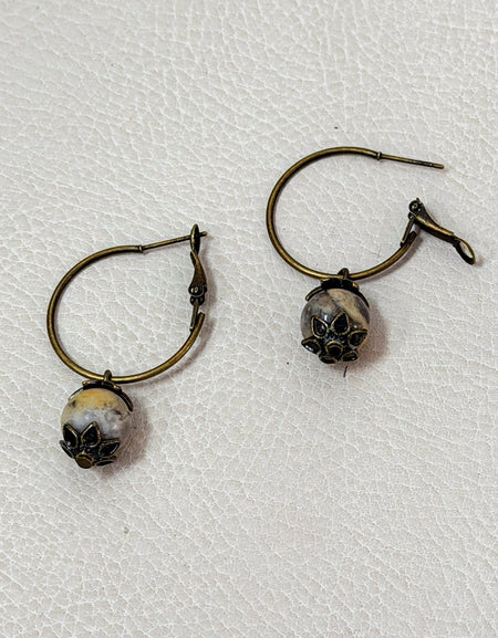 Yvonne Earrings- Crazy Agate