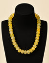 Yellow agate Rondelle Gemstone Necklace