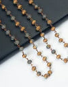 OLE Crystal Beads Chain Necklace - Copper/Metal