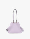 Dove Pleated Satchel w/ Large Handle - Lilac