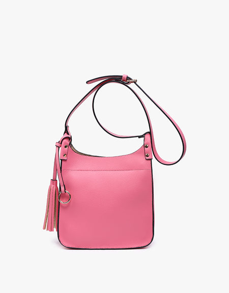 Lucinda Square Crossbody w/ Tassels - Bubblegum