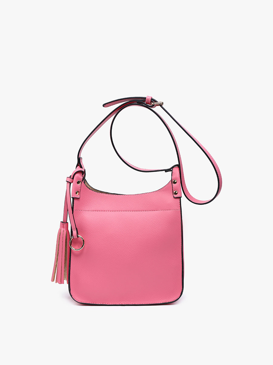 Lucinda Square Crossbody w/ Tassels - Bubblegum