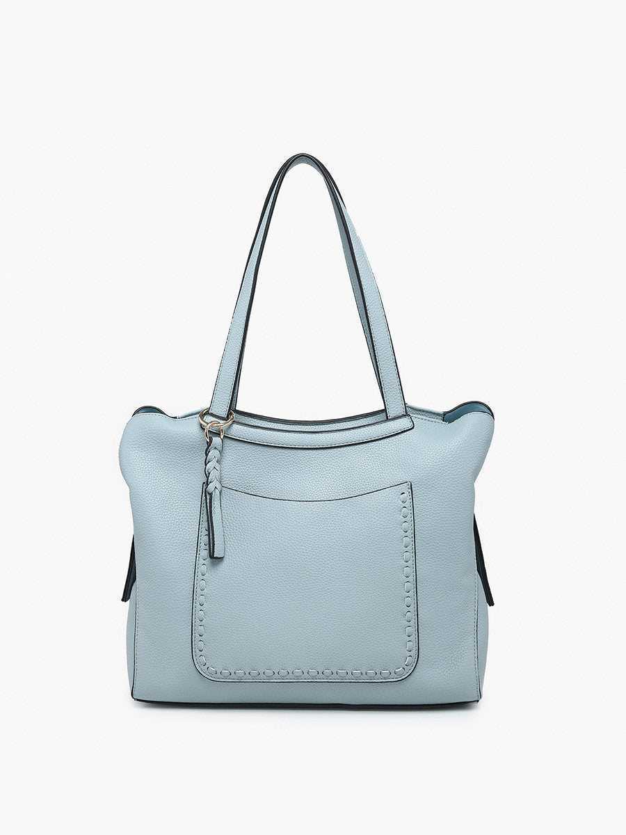 Hunter Pocket-Front Distressed Tote - Baby Blue