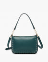 Carmen Studded Crossbody w/ Shoulder Strap - Peacock
