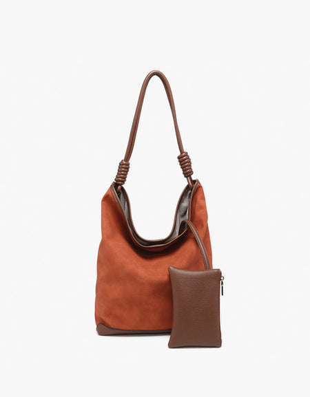 J&C Harper Distressed Hobo - Brick