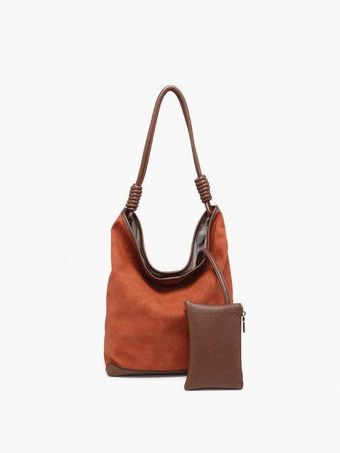 J&C Harper Distressed Hobo - Brick