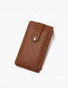 Mae Multi-Card Wallet w/ Strap Snap Closure - Brown