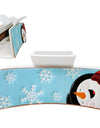 FC Snowman Snowflake Print Leather Hair Claw