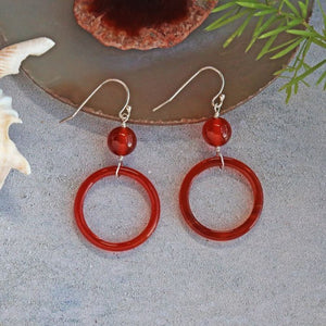Carnelian Drop Down Earring