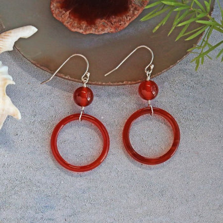 Carnelian Drop Down Earring