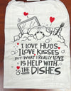 I Love Hugs Kitchen Towel