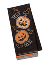 DI Trick or Treat Pumpkins Embellished Dishtowel