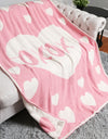 FC XOXO & Heart Reversible Throw Blanket