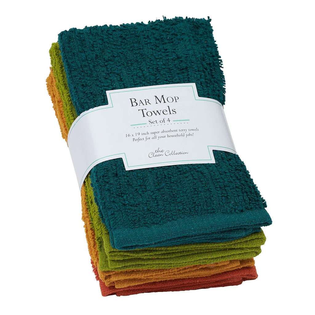 Rustic Bar Mop Towels Set of 4