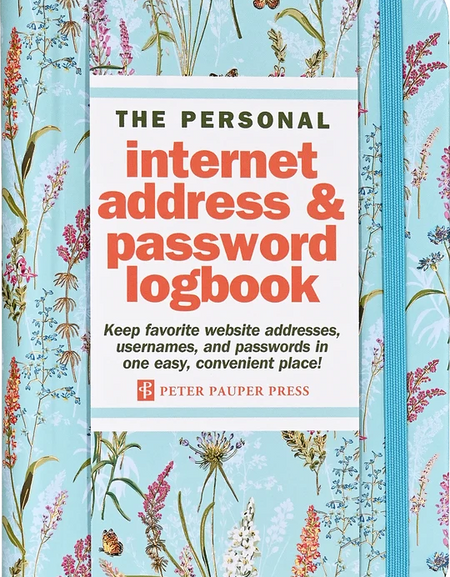 Blooms & Butterflies Internet Address & Password Logbook