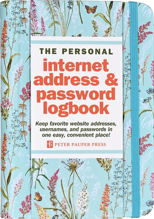 Blooms & Butterflies Internet Address & Password Logbook