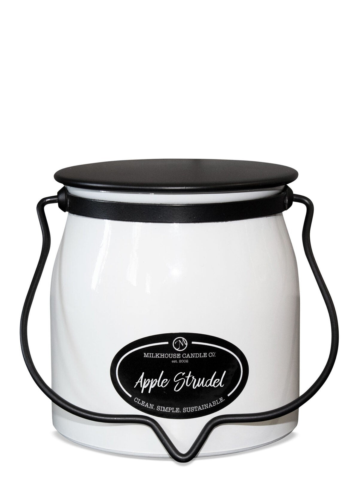 16 oz. Milkhouse Candle Butter Jar - Apple Strudel