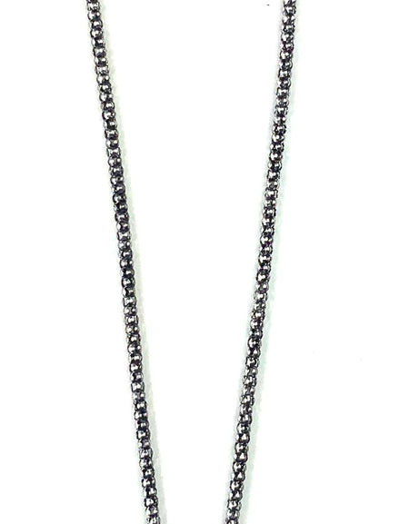 TUBE CHAIN W/RING & DANGLES DROP NECKLACE