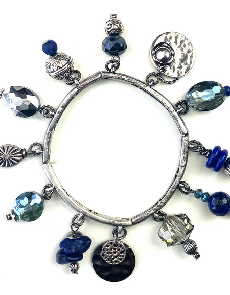 Stretch Trinket Bars with Dangles Bracelet