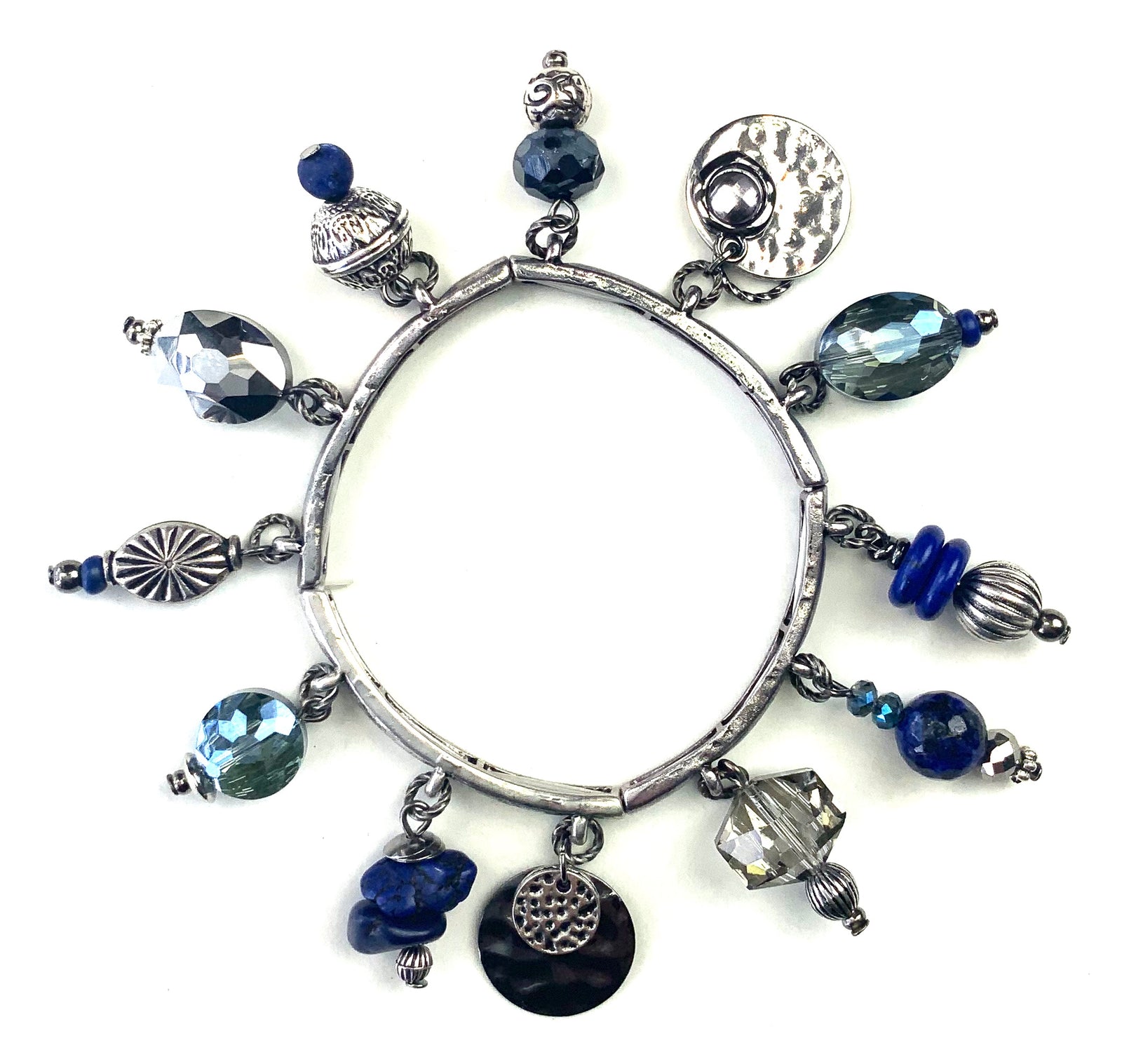 Stretch Trinket Bars with Dangles Bracelet