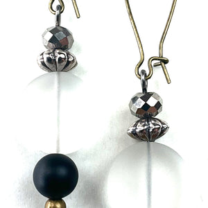 Small Kidney Wire w/Frosted Drop Earrings