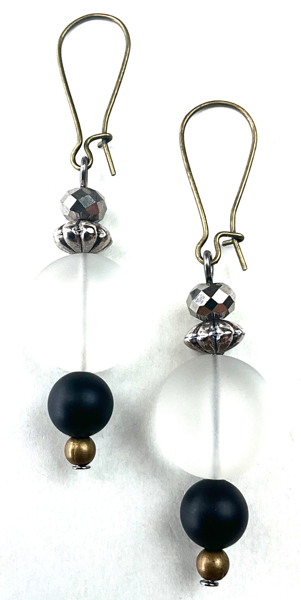 Small Kidney Wire w/Frosted Drop Earrings