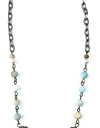 Necklace - short with circle center & beaded