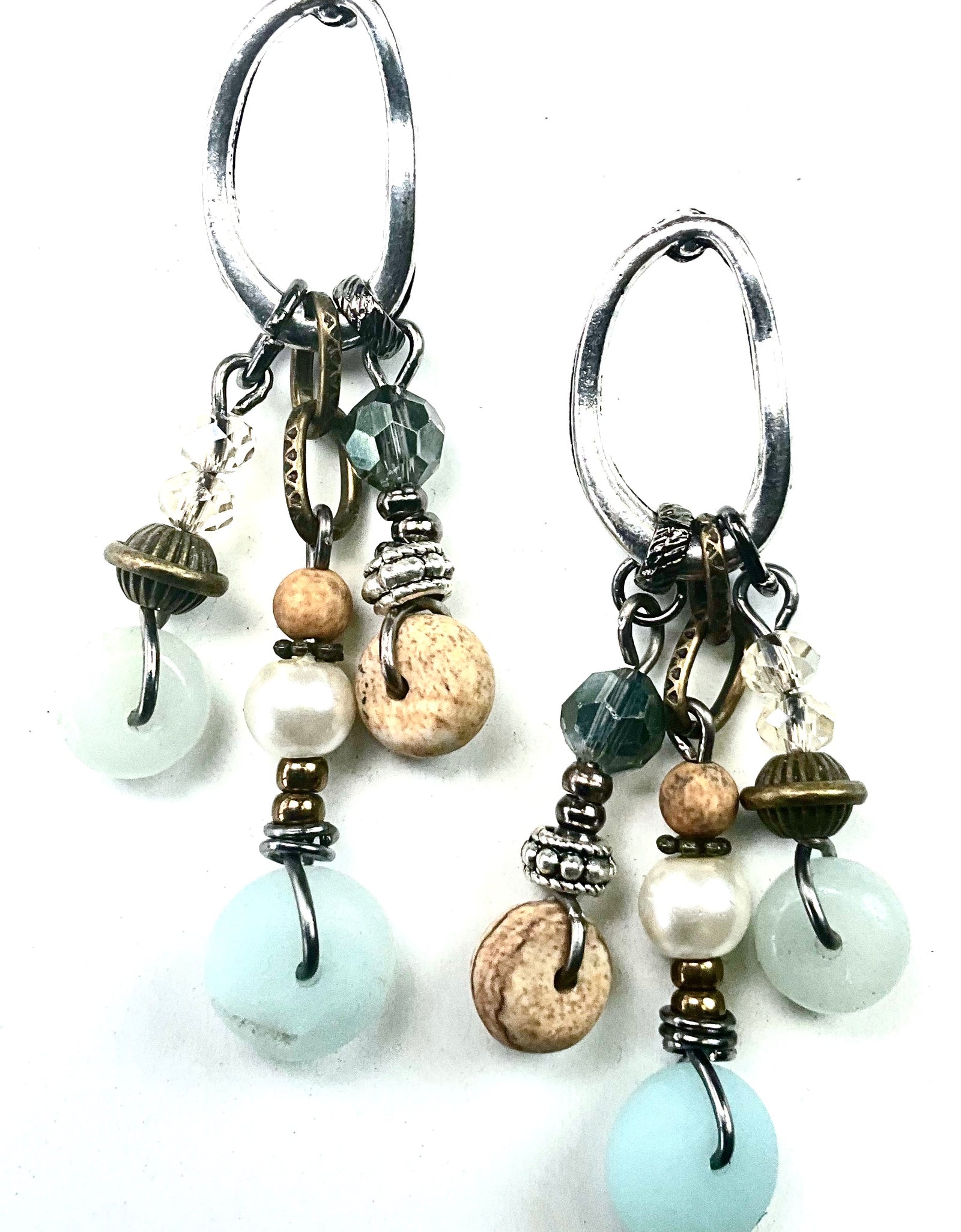 Natural Bead Dangle Earring