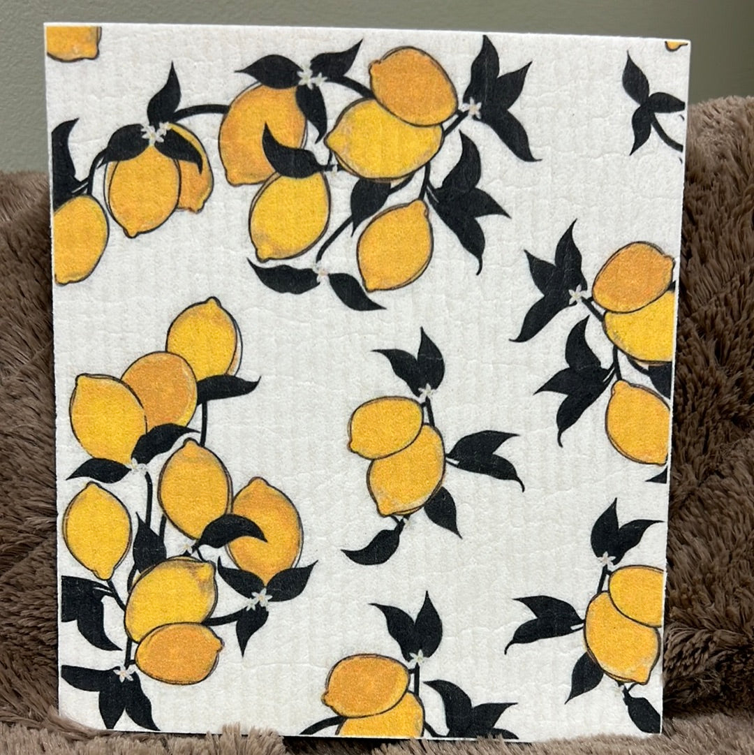 Organic dish cloth - lemons