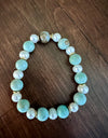 Rant &  Rave amazonite/pearl stretch bracelet