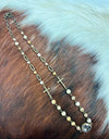 AC cross/bead link necklace