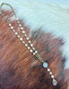 AC beaded/crystal necklace with crystal/bead drop