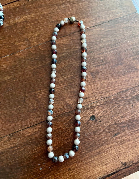 Rant & Rave silver magnetic clasp black & brown beads