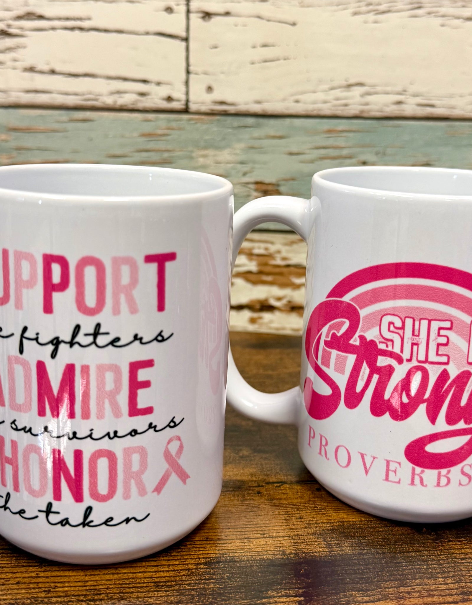 Breast Cancer Awareness Ceramic Mug - 15 ounce