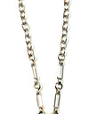Mixed Chain Necklace with bling ring & crystal drop