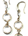 Chaneled Crystal Dangle Earrings