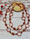 Carnelian Hoop Necklace