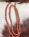 Red sandstone beaded necklace