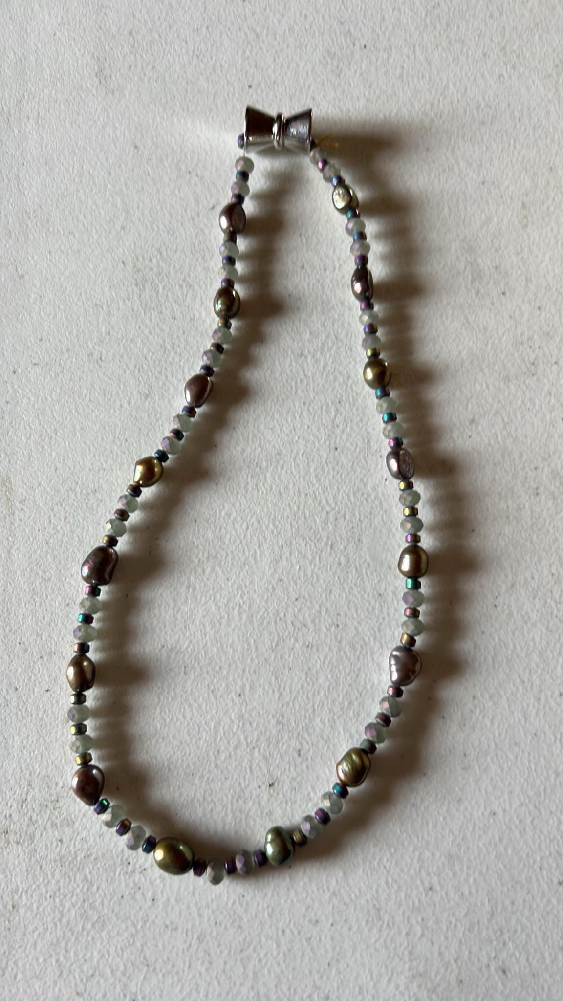 Rant & Rave iridescent pearl/bead necklace