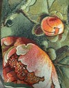 NI Olive green/coral scarf