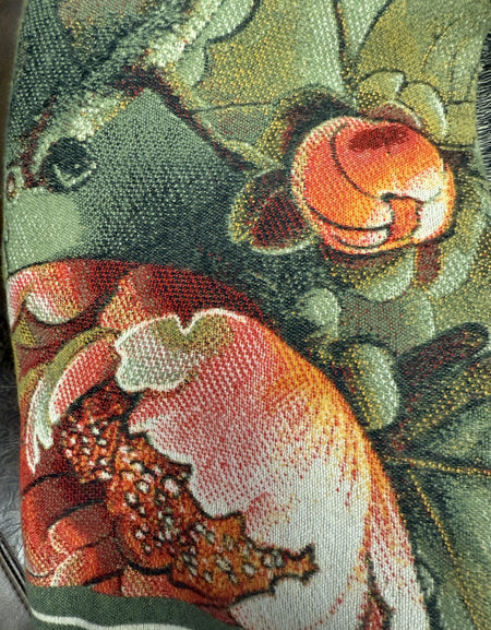 NI Olive green/coral scarf