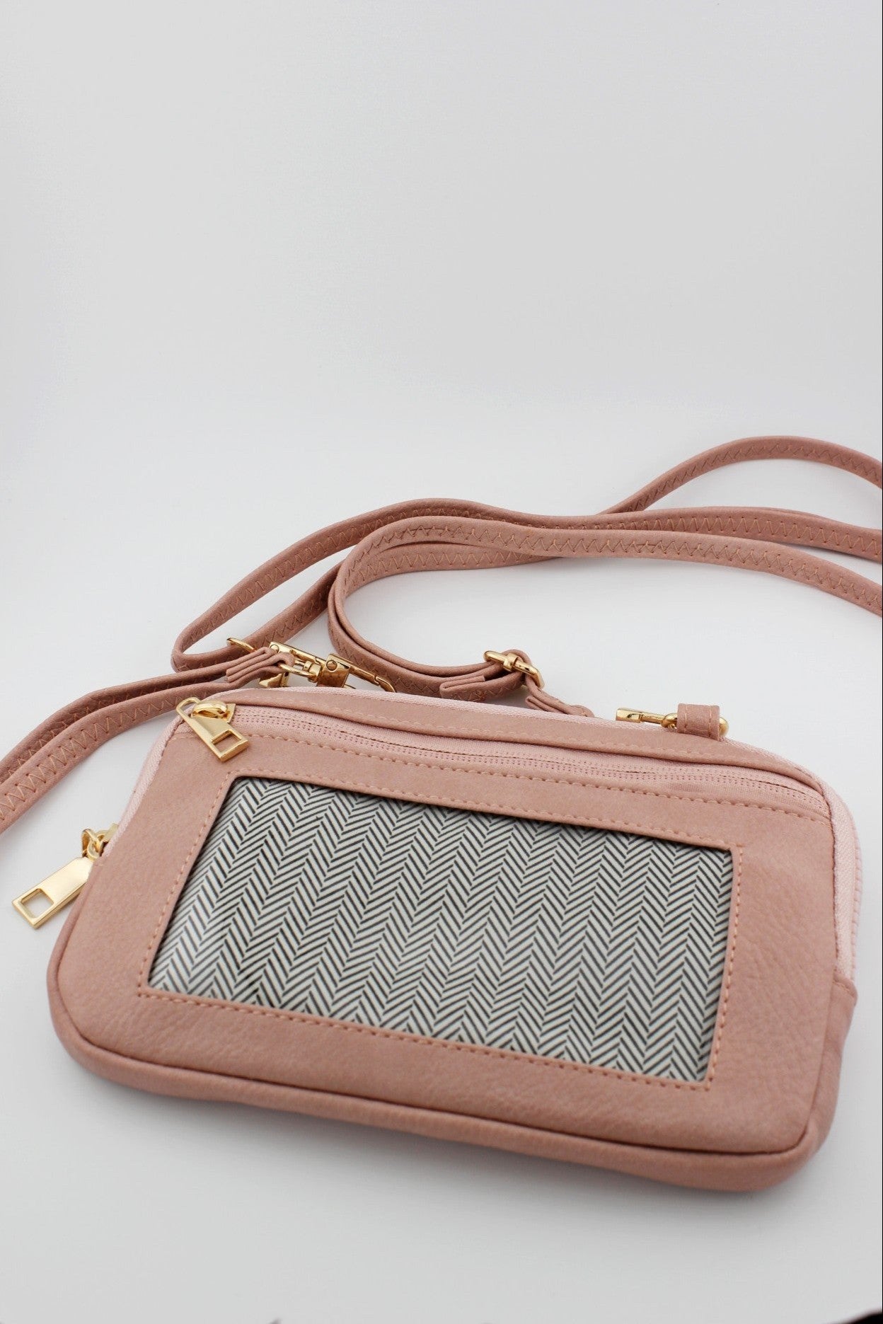 Cellphone Mini Crossbody Wallet Bag - Blush