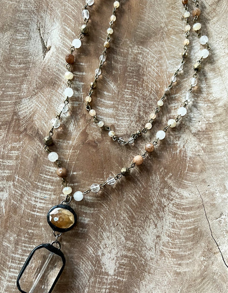 Micah Necklace Bronze Taupe