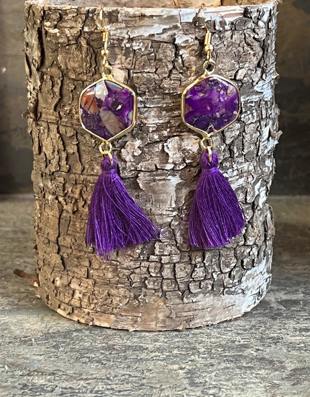 Janet earrings purple