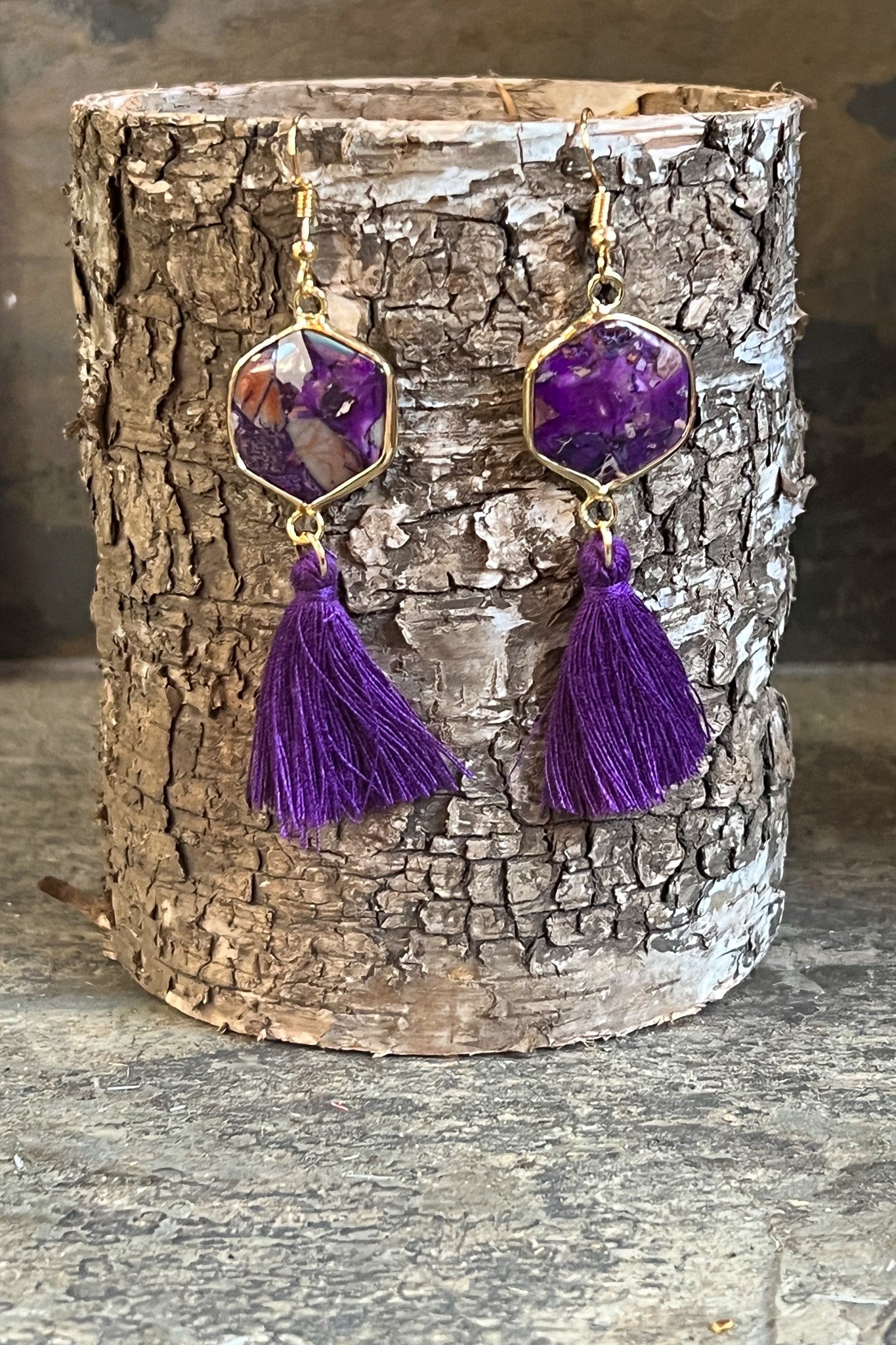 Janet earrings purple