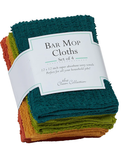 Rustic Bar Mop Dishcloth Set of 4
