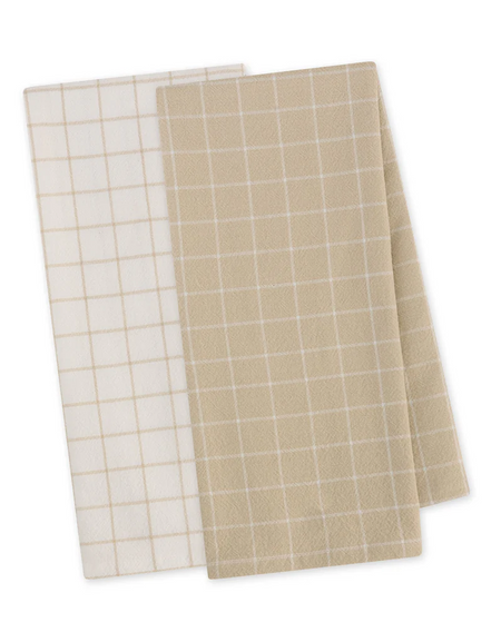 Feather Gray Floursack Dishtowel Set of 2