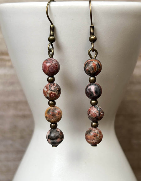 Elyse Earrings Rhodonite