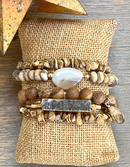 Elyse Bracelet Set Jasper